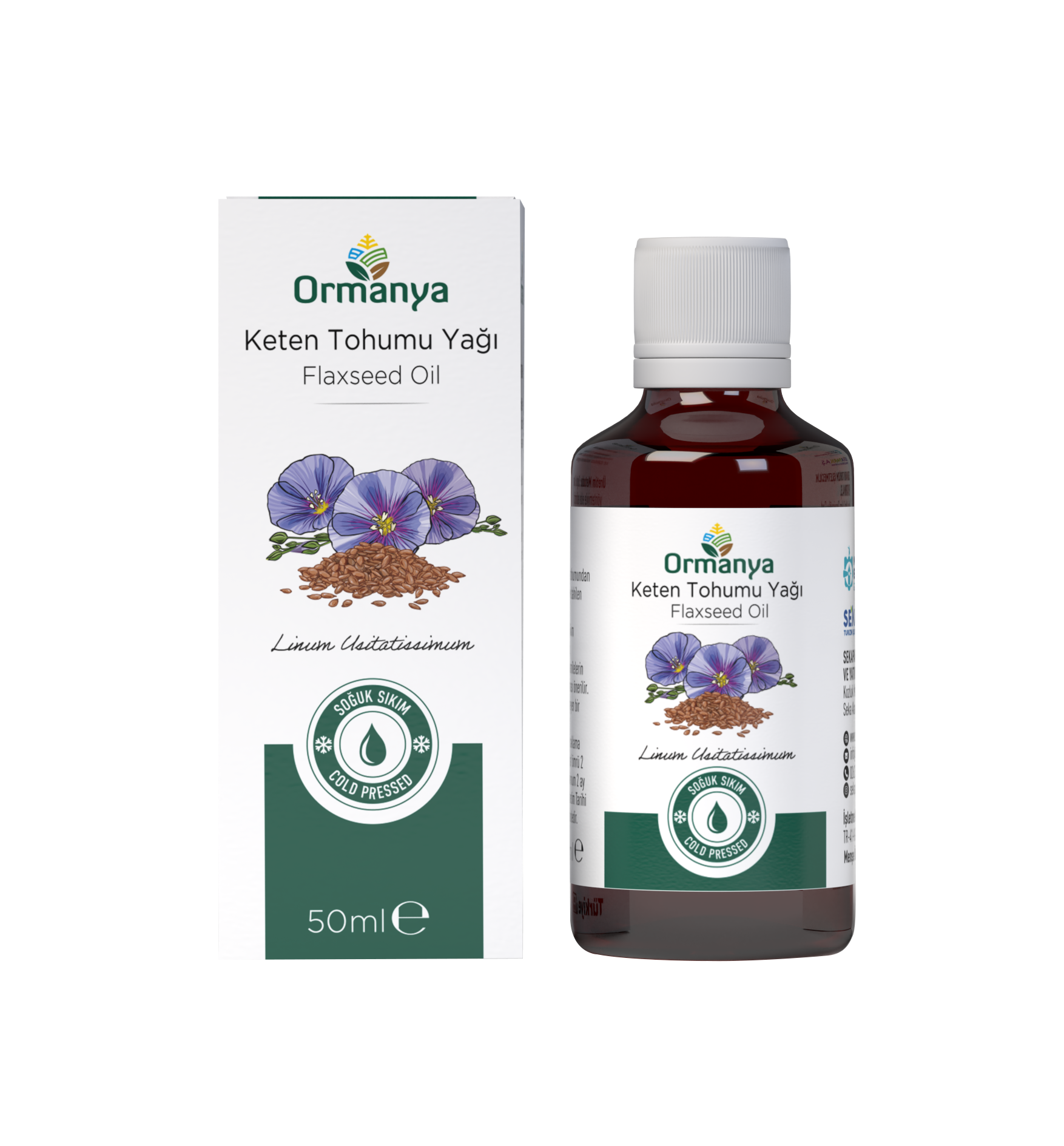 KETEN TOHUMU SOĞUK SIKIM YAĞI - 50 ml