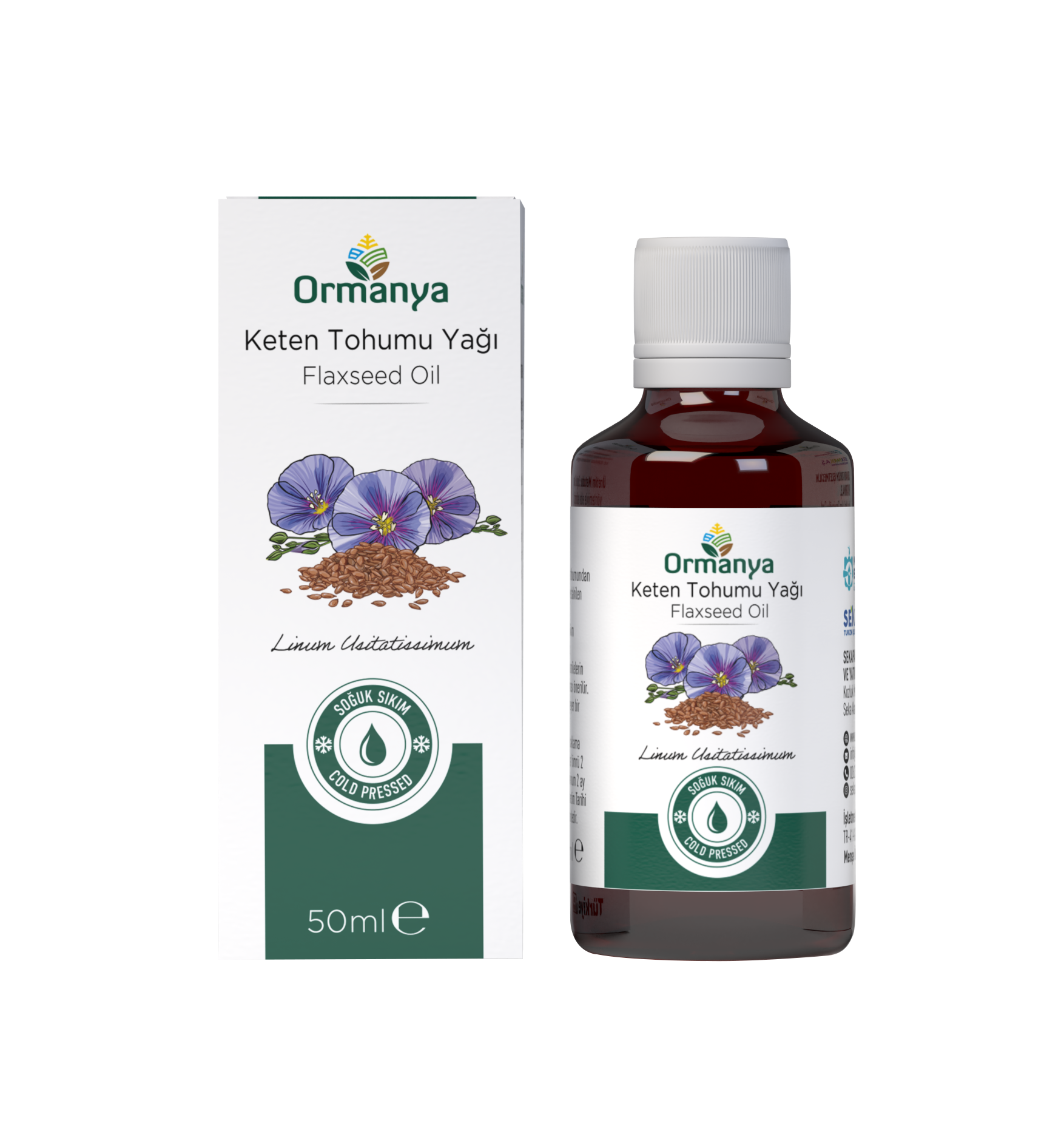 KETEN TOHUMU SOĞUK SIKIM YAĞI - 50 ml