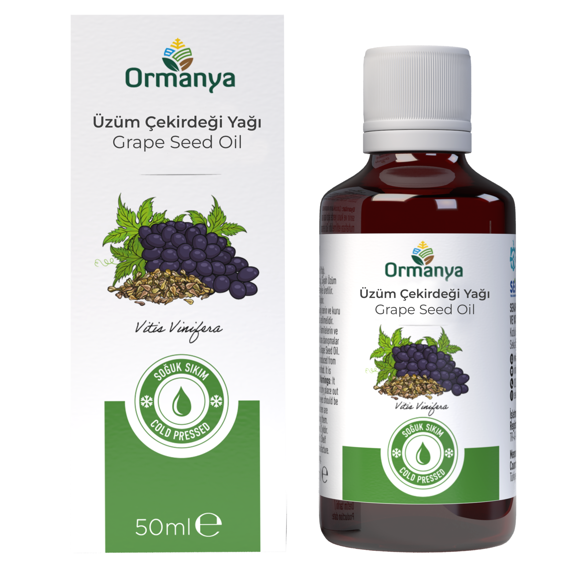 ÜZÜM ÇEKİRDEĞİ SOĞUK SIKIM YAĞI - 50 ml