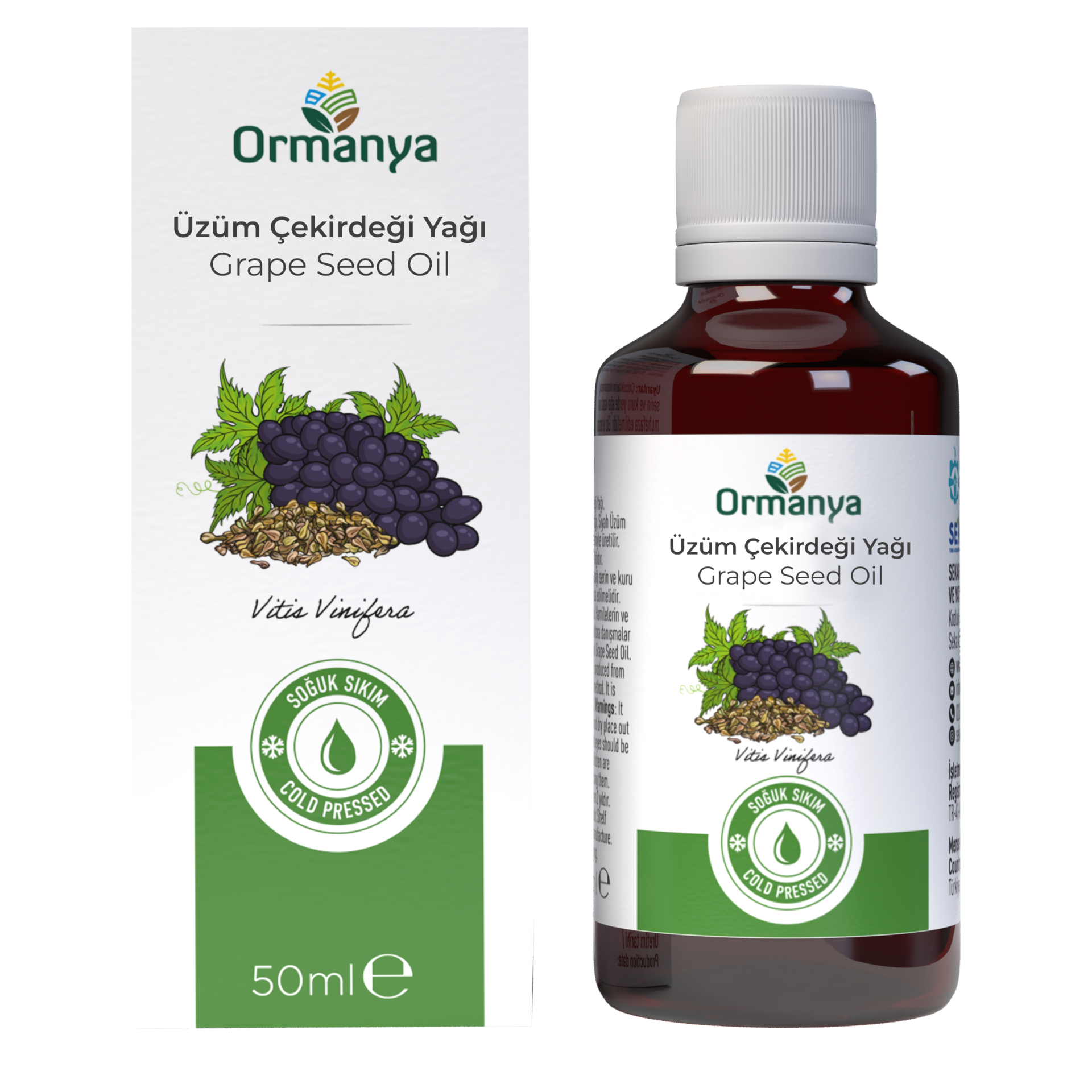 ÜZÜM ÇEKİRDEĞİ SOĞUK SIKIM YAĞI - 50 ml