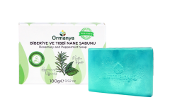 BİBERİYE ÖZLÜ TIBBİ NANELİ KATI SABUN - 100 gr