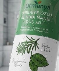 BİBERİYE ÖZLÜ ve TIBBİ NANELİ DUŞ JELİ - 400 ML (ALKOL/SLS/SLES İçermez.)