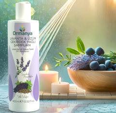 LAVANTA & ÜZÜM ÇEKİRDEK YAĞLI ŞAMPUAN - 400 ML (SLS-SLES-ALKOL IÇERMEZ.)