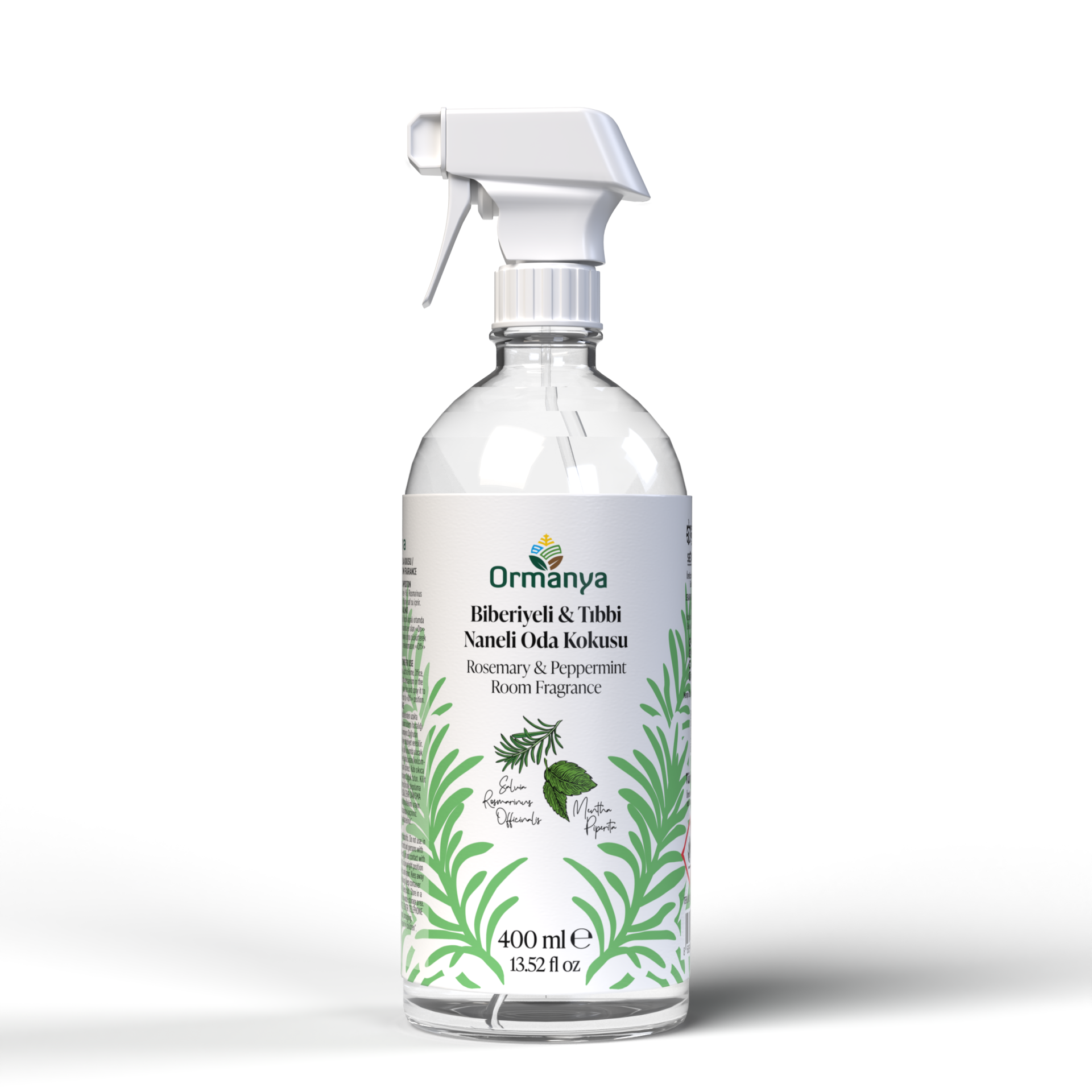 BİBERİYELİ & TIBBİ NANELİ ODA KOKUSU - 400 ML (Bitkinin Öz Suyu'ndan üretilmiştir.)