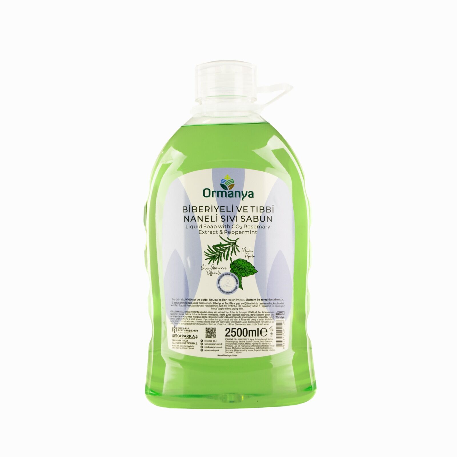 BİBERİYELİ TIBBİ NANELİ SIVI SABUN - 2,5 LT