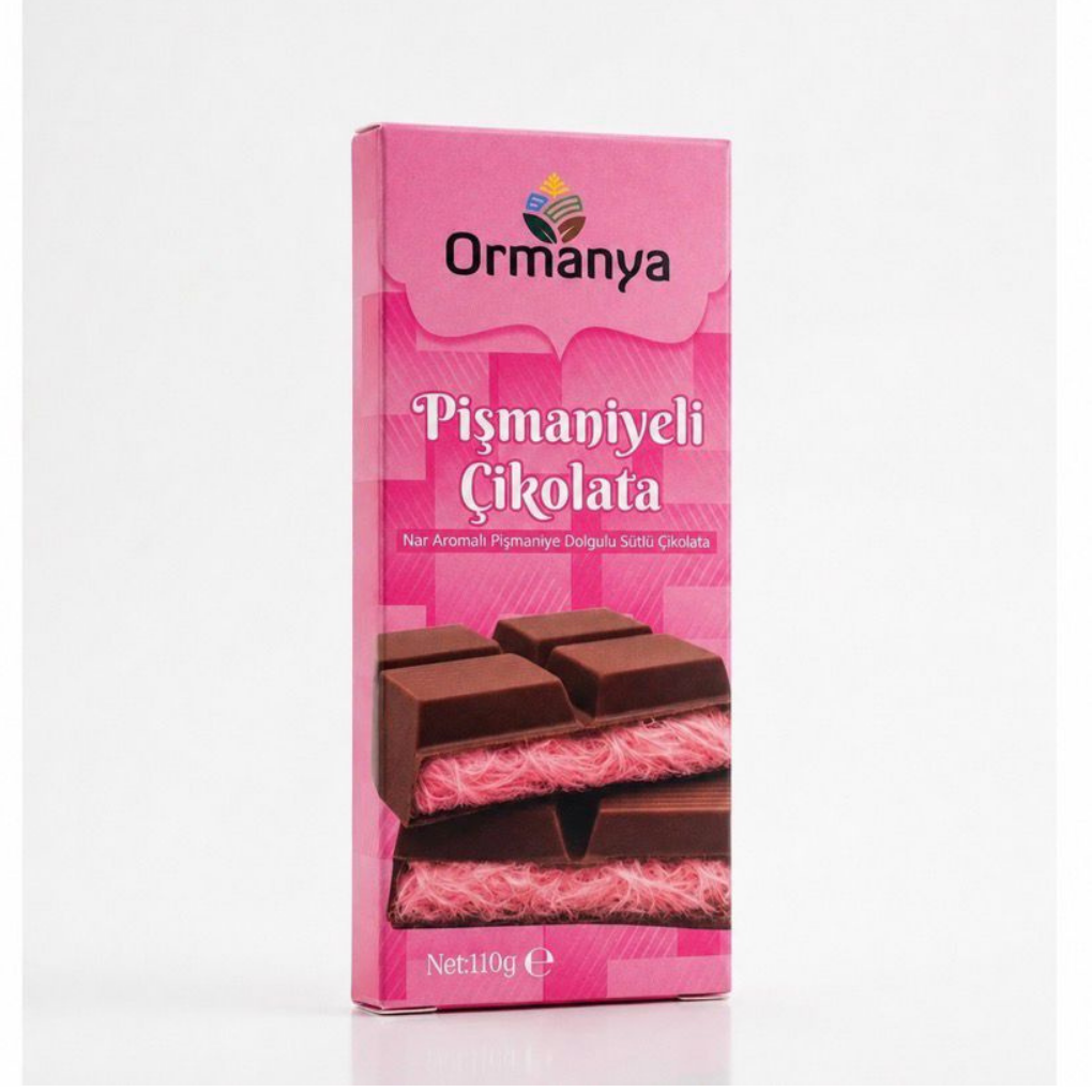 NAR AROMALI PİŞMANİYE DOLGULU SÜTLÜ ÇİKOLATA - 110 gr